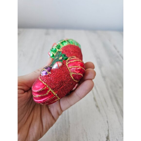 Owc old world Cat stocking glitter ornament vintage Xmas toys tree - Picture 7 of 9